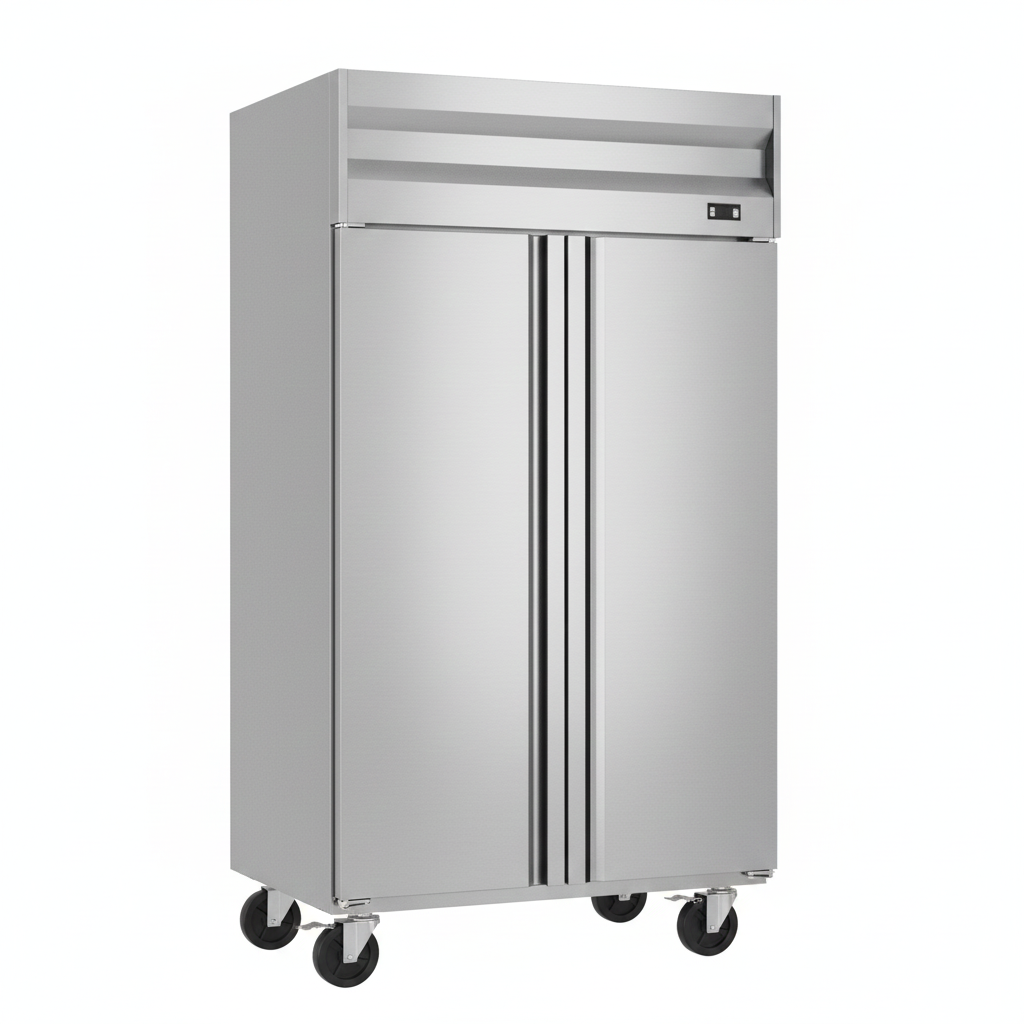 Stainless Steel Double Door Refrigerator